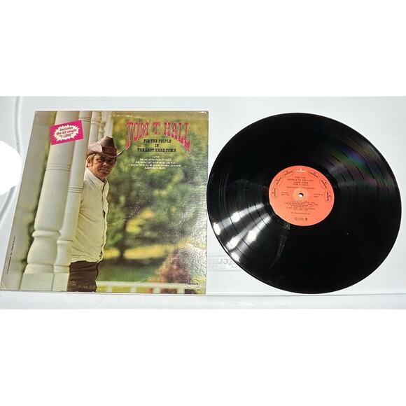 Tom T. Hall Vinyl Record For The People In The Last Hard Town - Picture 1 of 6